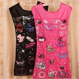 The Gidget Hanging Jewelry Bag in Pink or Black